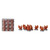 Unscented Turkey Tealight Candles, Set of 9