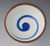 White and Lapis Swirl Sauce Dish