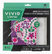 Vivid Mini Acrylic Paint-By-Number Flower Heart - Little Obsessed