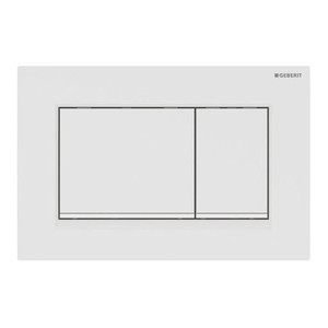 Sigma30 White with White Trim ABS Dual Flush/Access Plate(Square Button)