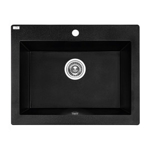 490x580x220mm Black Granite Single Bowl Kitchen Sink