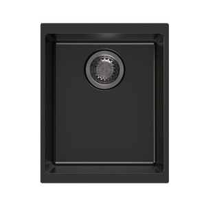 370x460x220mm Black Carysil Granite Single Bowl Kitchen Sink