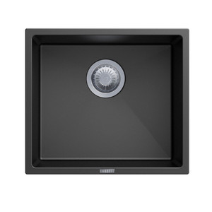 457x406mm Black Carysil Granite Single Bowl Kitchen Sink