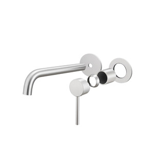 LUCID PIN Series Brushed Nickel Spout Mixer Trim Kit Only With Separate 60mm Cover Plate (match CLPS)