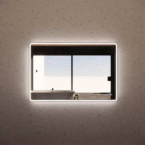 1200*800mm Brushed Copper Framed Rectangle LED Mirror