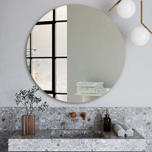 600mm Pencil Edge Round Plain Mirror