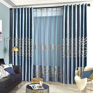 Luxury Nordic Style Embroidered Blackout Curtains