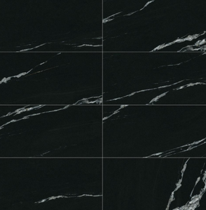 Angola Black Honed Marble Look Porcelain Tile - carton of 2/4/8