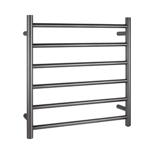 Brushed Gunmetal Heated Towel Rack 6 Bars