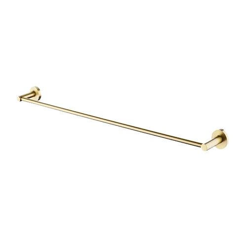 LUCID PIN - 800mm Light Brushed Brass Cuttable Single Towel Rail