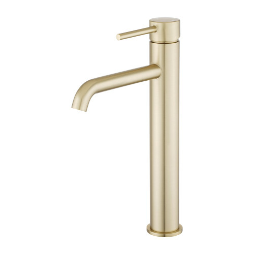 LUCID PIN - Light Brushed Brass Tall Basin Mixer