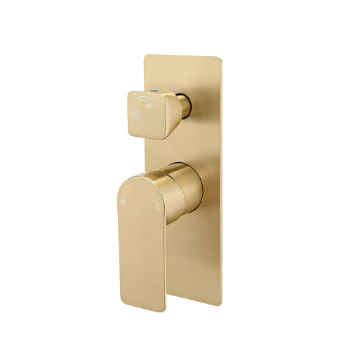 VOG Series Light Brushed Brass Diverter Mixer Trim Kit (match CLPD)