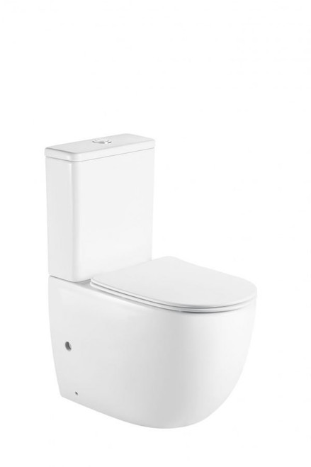 DIANA 630*390*840mm Gloss White Quiet Flushing Back to Wall Toilet Suite