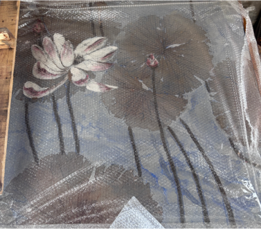 Lotus Original Oil Painting – 100x100cm