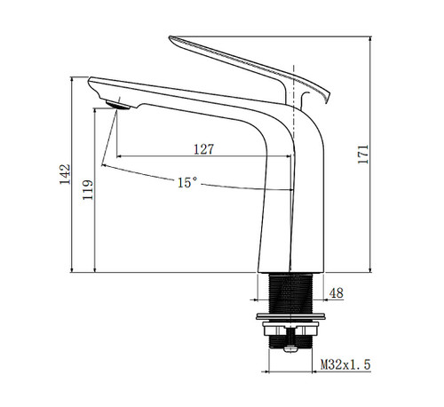 ESPERIA - Gunmetal Basin Mixer