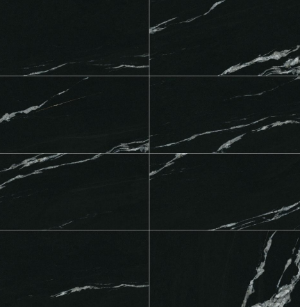 Angola Black Honed Marble Look Porcelain Tile - carton of 2/4/8