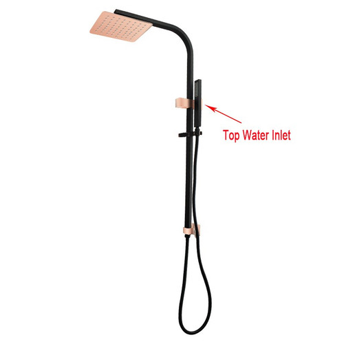 8" Black & Rose Gold Shower Station