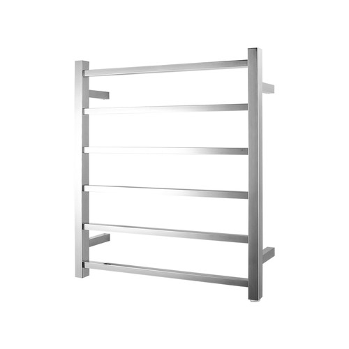 Chrome Heated Towel Rack 6 Bars