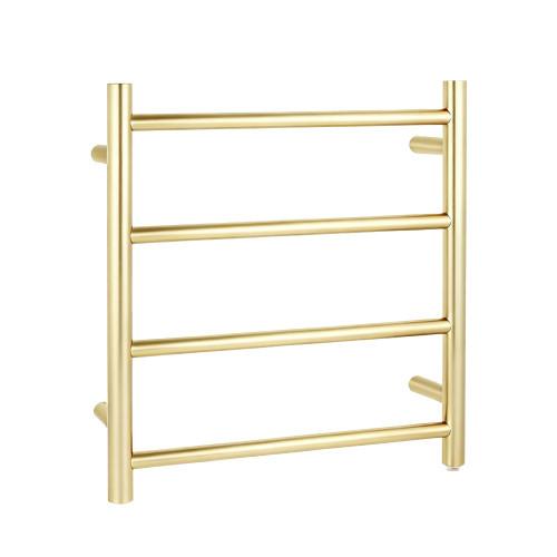 Light Brushed Brass Heated Towel Rack 4 Bars