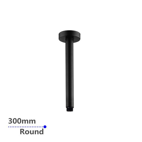 300mm Black Ceiling Shower Arm