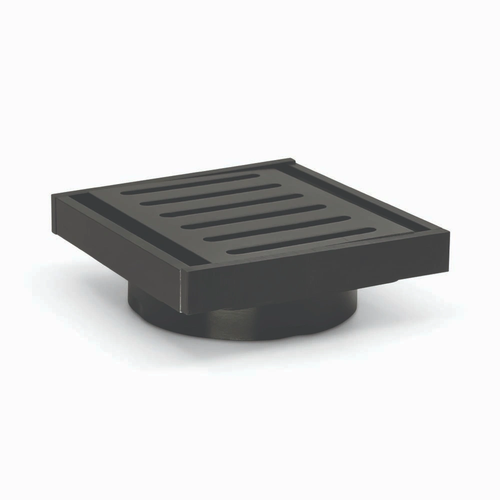 100*100*14mm Brushed Black Ezy Flow Guard Floor Waste
