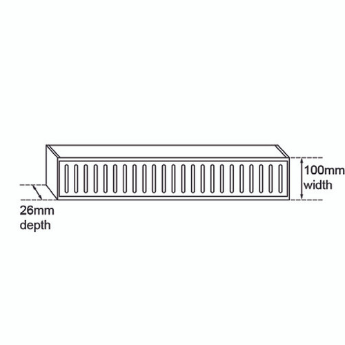 100x100x26mm Brushed Black Ezy Flow Floor Grate