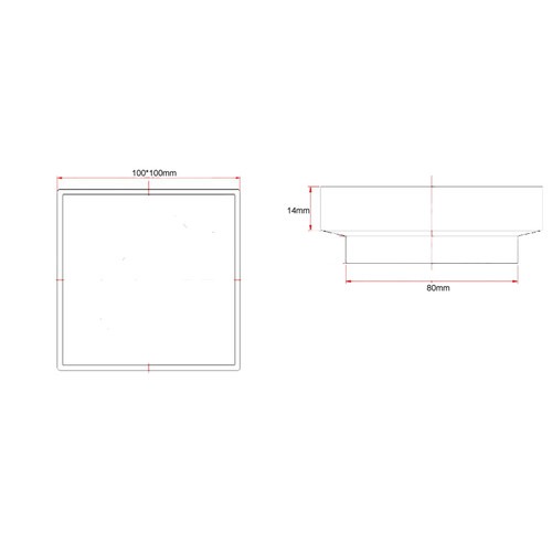 100*100*14mm Gunmetal Ezy Flow Guard Floor Waste