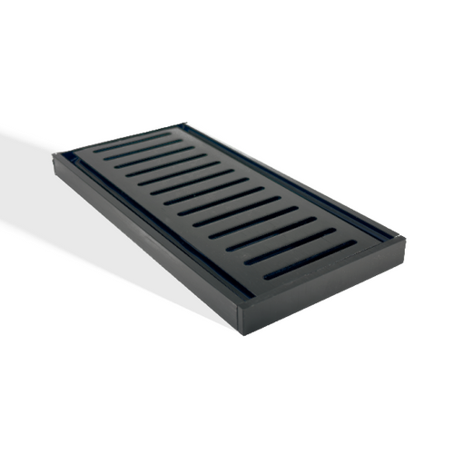 100x100x14mm Brushed Black Ezy Flow Floor Grate