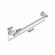 LUCID PIN - 800mm Gunmetal Cuttable Single Towel Rail