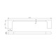VOG - 600mm Brushed Brass Single Towel Rail