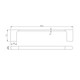 VOG - 800mm Gunmetal Single Towel Rail