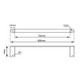 RUSHY - 800mm Gunmetal Single Towel Rail