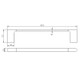 Bellino Brushed Yellow Gold Zinc Alloy 800mm Single Towel Rail