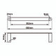 RUSHY - 600mm Brushed Brass Single Towel Rail