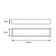 Cavallo Brushed Nickel Square Single Towel Rail 800mm