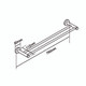 RUSHY - 800mm Brushed Nickel Double Towel Rail