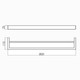 IVANO - 800mm Gunmetal Double Towel Rail
