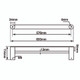 RUSHY - 600mm Chrome Double Towel Rail