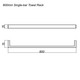 IVANO - 800mm Chrome Single Towel Rail