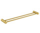 CADDENCE - 600mm Brushed Brass Double Towel Rail