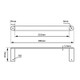 RUSHY - Black & Chrome Hand Towel