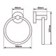 LUCID PIN - Brushed Nickel Towel Ring
