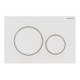 Sigma20 Matte White with White Trim ABS Dual Flush/Access Plate(Round Button)