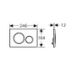Sigma20 Matte White with White Trim ABS Dual Flush/Access Plate(Round Button)