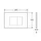 R & T Chrome ABS Push Plate(Squre Button)