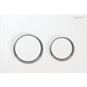 KAPPA21 White Plate and Round Button with Chrome Trim ABS Dual Flush/Access Plate