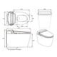 675*395*495mm White Free Arrangement Instant Heating Smart Toilet