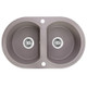 470x780x204mm Grey Granite Double Bowl Kitchen Sink