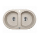 470x780x204mm Beige Granite Double Bowl Kitchen Sink