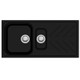 1000X500mm Black Carysil Granite 1 & 1/4 Bowl Kitchen Sink